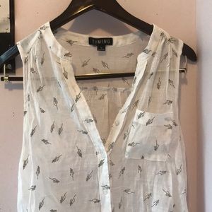Medium white feather top